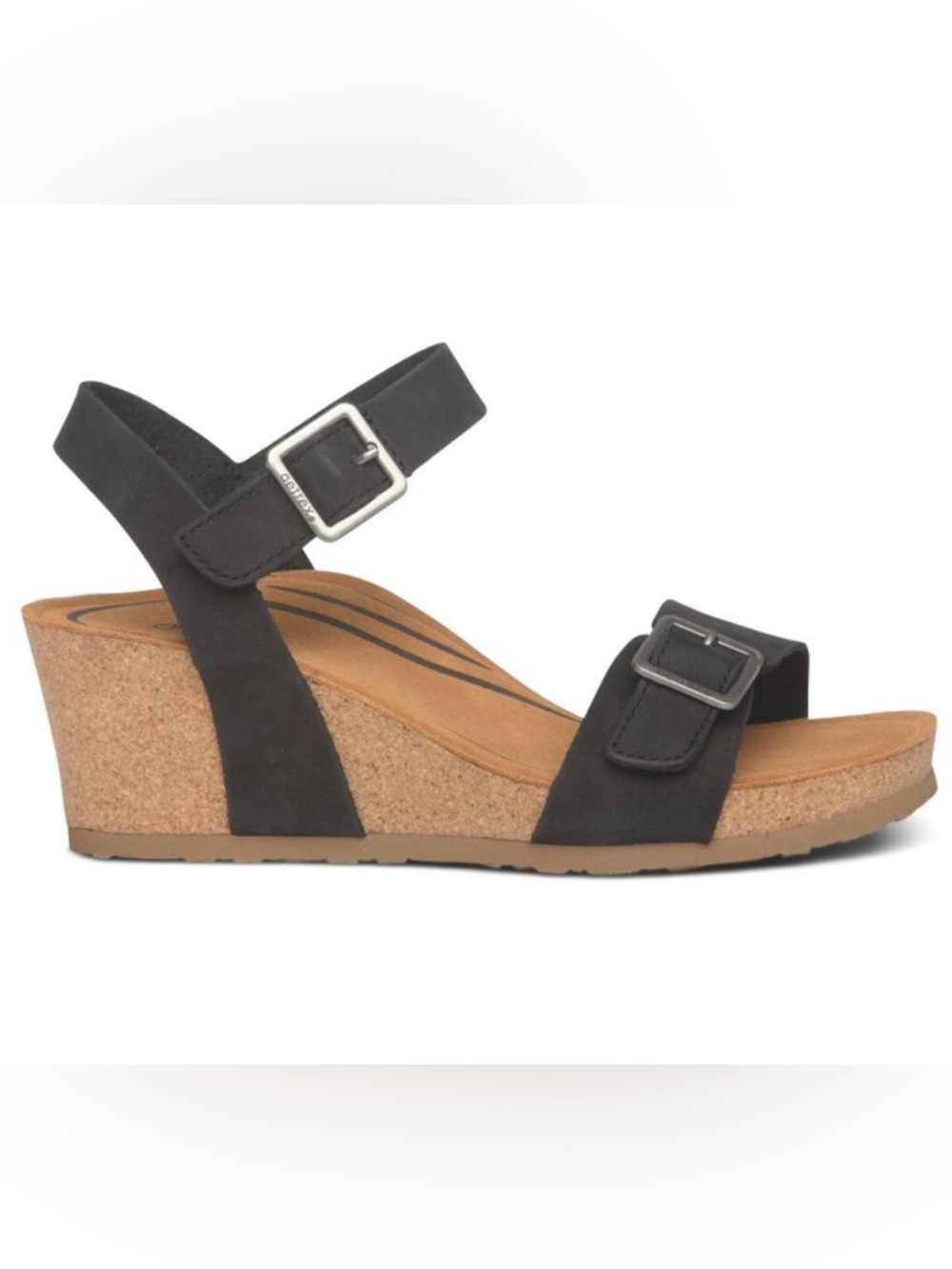 Aetrex Alexa Quarter Strap Wedge Sandals 40/9.5 - Picture 3 of 11
